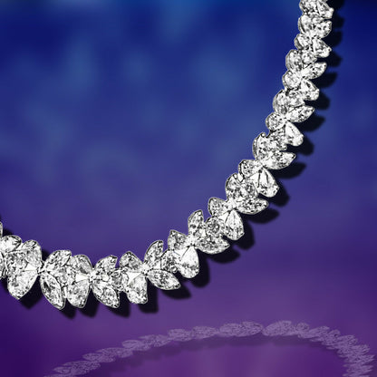 DIAMOND NECKLACE MULTI-SHAPE DIAMOND SET PRETTY DIAMOND NECKLACE SET DIAMOND