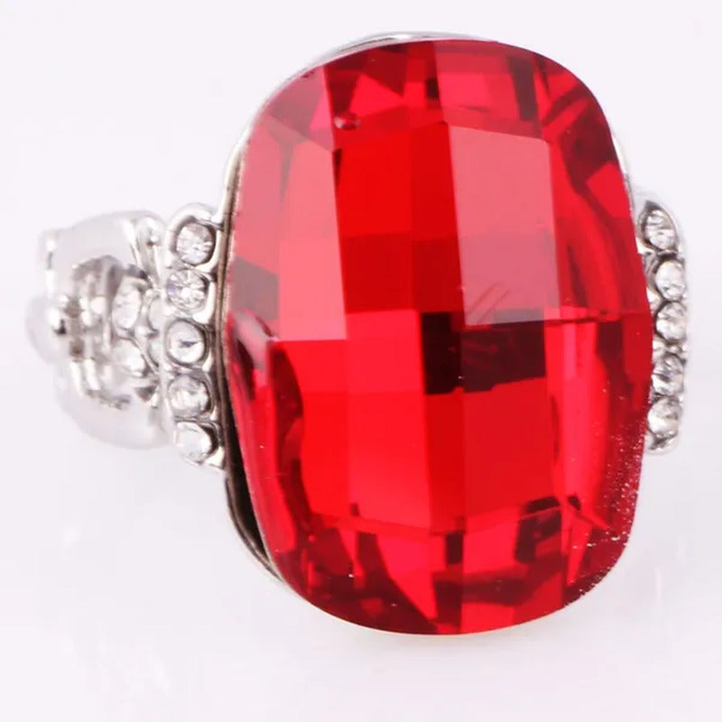 Exquisite Woman Size 7 8 9 10Rings Exquisite Ruby 925 Silver Ring Stone Ring Eng