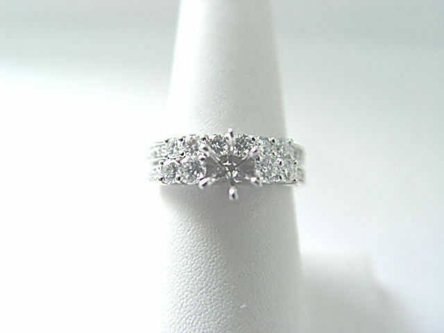 DIAMOND ROUND BR SHAPE ENGAGEMENT 2 PIECE SET 6 PRONG