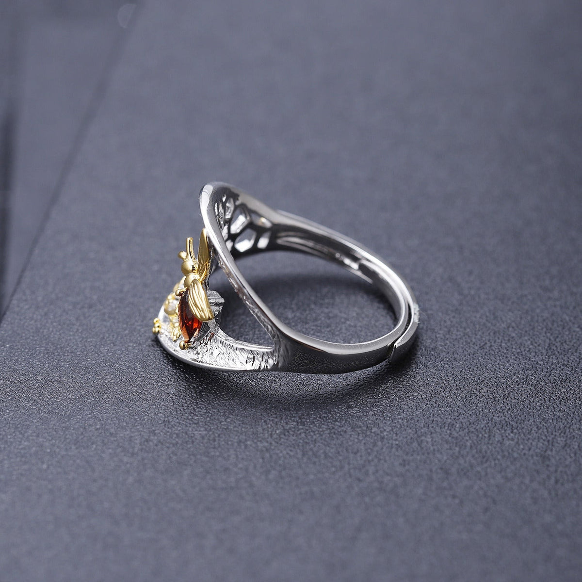 Designer Natural Wind Opening Adjustable Ring