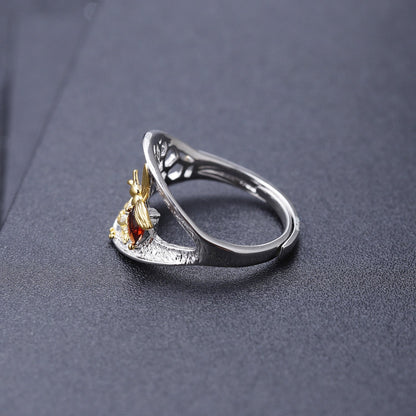Designer Natural Wind Opening Adjustable Ring