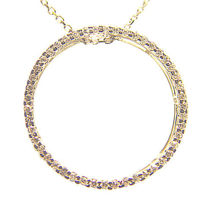 .70 CT G COLOR VS1 CLARITY DIAMOND CIRCLE PENDANT INCLUDED 16 INCH CHAIN 18 K