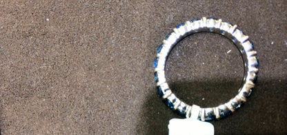 sapphire eternity band round shape sapphires bar set band