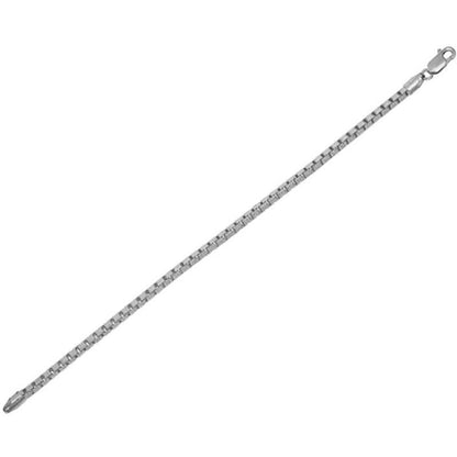 Italian Sterling Silver Diamond-Cut Box Chain Bracelet, 8.5"