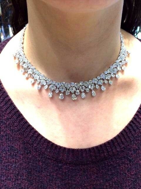 diamond pear shape marquise round brilliant shape necklace