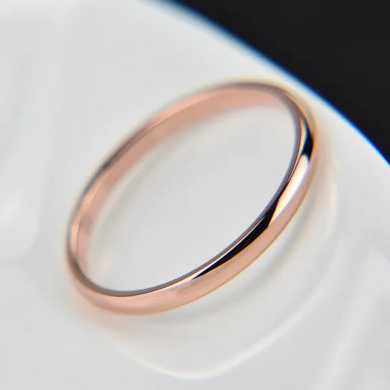 2Mm Super Thin Dainty Tiny Ring Black/Silver/Gold/Rose Gold Rings Unisex Wedding