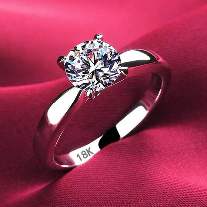 Forever Fade Platinum Ring Women'S High Quality Zircon Ring Original Tibetan Sil