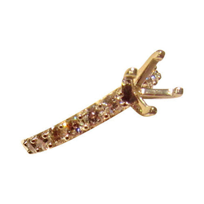 DIAMOND TWELVE STONE SIDE SET SETTING FOR .50 TO 1 CT DIAMOND