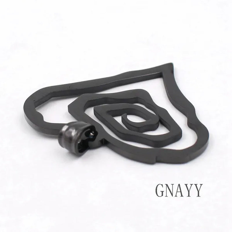 Black Marilyn Manson Heart ROSE Charm NEW MM Rose TOP round Chain 18-36Inch Neck