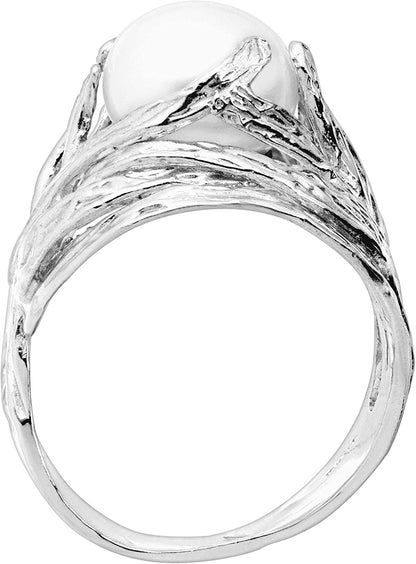 Silpada 'Nested Cultured Pearl' 9.5-10 Mm Freshwater Cultured Pearl Ring in Ster