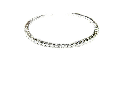 DIAMOND ROUND BRILLIANT SHAPE PRONG SET TOP SET CUFF DIAMOND BANGLE BRACELET