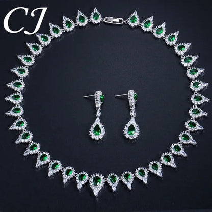CANDICE Stunning Pave Yellow Citrine Luxury Jewelry Pear Shape CZ Crystal Choker