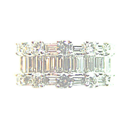 DIAMOND ROUND BR SHAPE 10 STONE BAGUETTE 24 STONE BAND