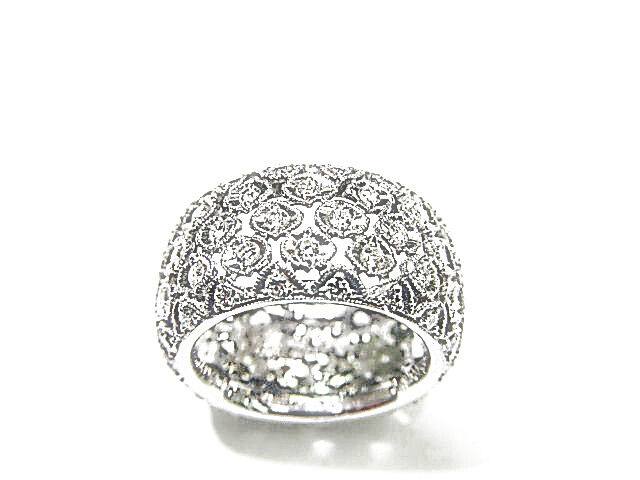 1.60 CT ROUND BRILLIANT DIAMOND ETERNITY BAND 18 K WHITE GOLD WIDE DIAMOND BAND