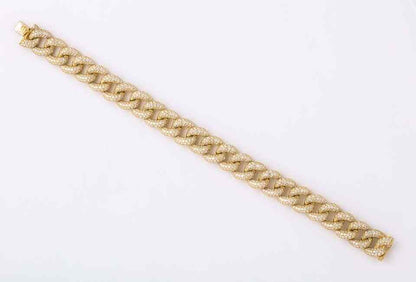 Diamond Link Bracelet Yellow Gold
