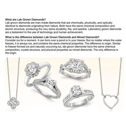 1/4 Carat (Ctw SI1-SI2, H-I) Lab-Grown Diamond Heart Pendant Necklace in 14K Ros