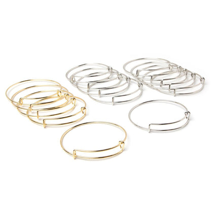 DIY 15Pc Gold and Silver Slider Bangle Bracelets