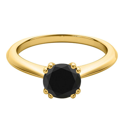 Mauli Jewels Engagement Rings for Women 0.50 Carat Black Diamond Engagement Ring