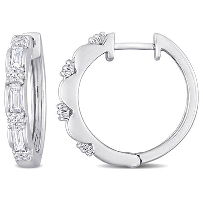 Miabella Women'S 1 Carat T.W. Parallel Baguette & Round-Cut Diamond Vintage Hugg