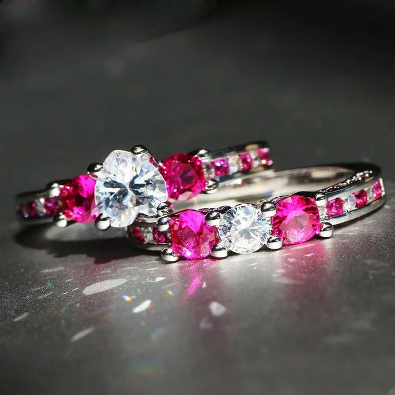 Luxury 925 Silver Crown Ruby Ring Natural Stone Birthstone Gemstones Engagement