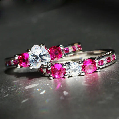 Luxury 925 Silver Crown Ruby Ring Natural Stone Birthstone Gemstones Engagement