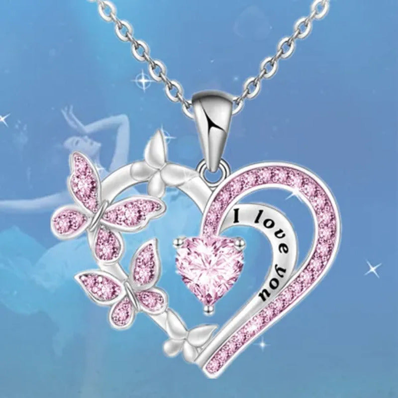 Exquisite Fashion Creative Women'S Butterfly Necklace Crystal Butterfly Jewelry