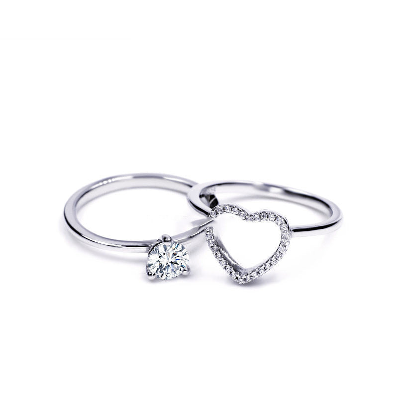 Heart-Shaped Diamond Creative Women'S Moissanite Ring