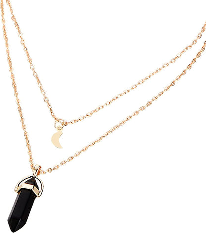 ITSUN Ladies Fashion Star Moon Love Heart Retro Pendant Necklace Jewelry Crystal