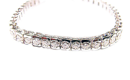 DIAMOND 10.65 CT ROUND BRILLIANT SH DIAMOND BEZEL SET TENNIS BRACELET