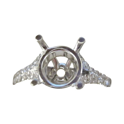 DIAMOND SPLIT SCHANK HALF WAY SET FOR 4.00 MM STONE DIAMOND ENGAGEMENT SETTING