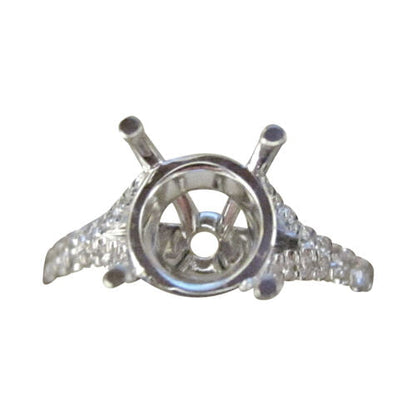DIAMOND SPLIT SCHANK HALF WAY SET FOR 4.00 MM STONE DIAMOND ENGAGEMENT SETTING