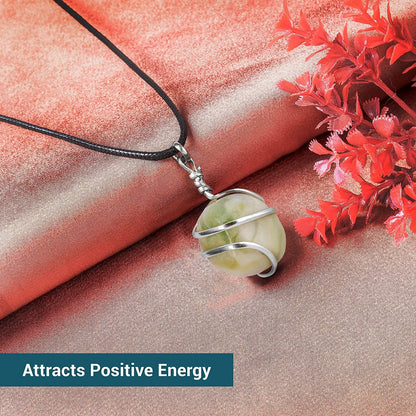 Crystal Necklace - Serpentine Stones - Chakra Necklace - Real Crystal Necklace -
