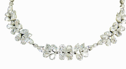 DIAMOND NECKLACE ROUND 37 PIECE MARQUISE 45 PIECE PEAR SHAPE 24 PIECE NECKLACE