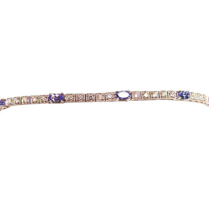 8 OVAL SHAPE TANZANITE 2.05CT WITH 40 ROUND BRILLIANT SH DIAMOND BOX SET 1.34 CT