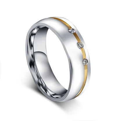 Fashion Couple Rings Diamond Ring Unique Stainless Steel Rings Jewlery Charm Dia
