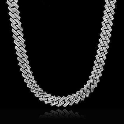 Hip Hop 18Mm Double Row Diamond Cuban Chain