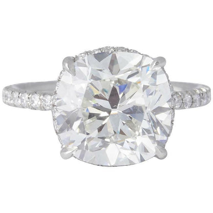 5.01 Cushion Brilliant cut GIA certified H color VS1 clarity diamond Platinum