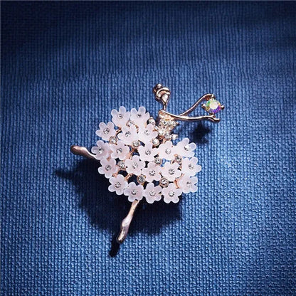 1PC Dancing Ballet Girl Brooch Pin Coat Pin for Women Girl Wedding Bridal Broach