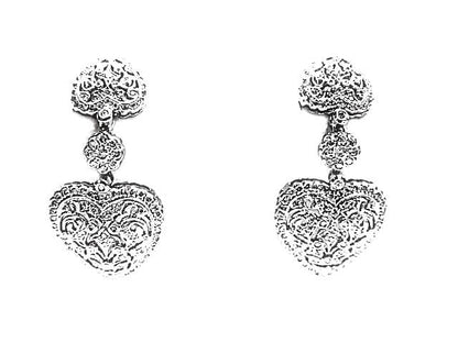 2.00 CT ROUND BRILLIANT UPSIDE DOWN HEART AND HEART DROP STYLE DIAMOND EARRING