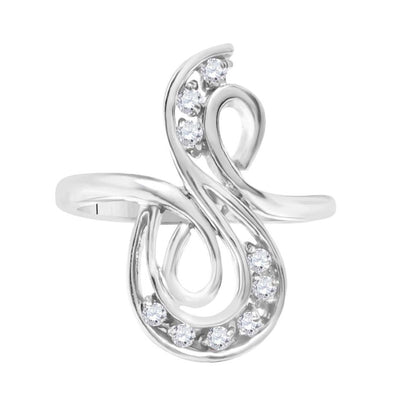 Mauli Jewels Engagement Rings for Women 0.10 Carat Fabulous Fashion Designer Dia