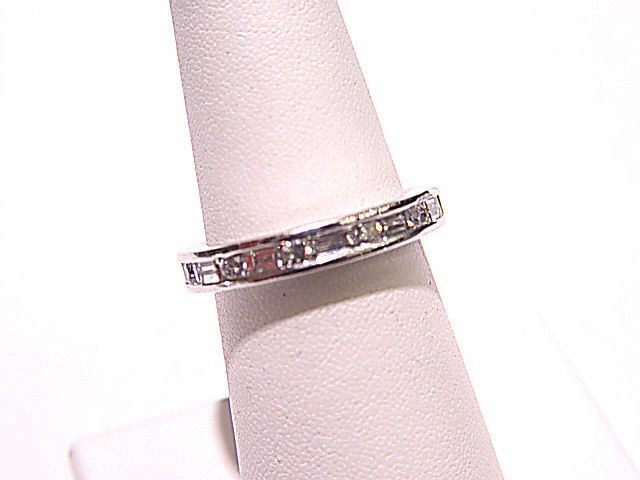 1.44 CT ROUND THEN BAGUETTE THEN ROUND AGAIN ALTERNATING AROUND ETERNITY BAND