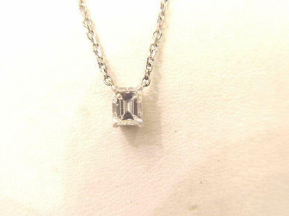 EMERALD CUT DIAMOND SOLITAIRE PENDANT 4 PRONG SET 1.00 CT DIAMOND PENDANT