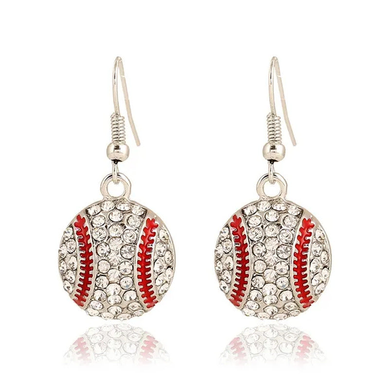 Sports Theme Diamond Zinc Alloy Earrings / Drop Earrings / Necklace