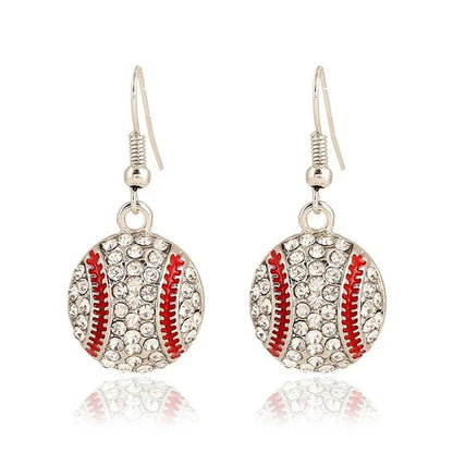 Sports Theme Diamond Zinc Alloy Earrings / Drop Earrings / Necklace