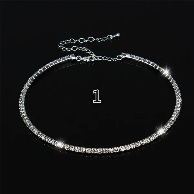 Best Valentine'S Day Gift! Hot Sale New Women Rhinestone Collar Necklace Choker