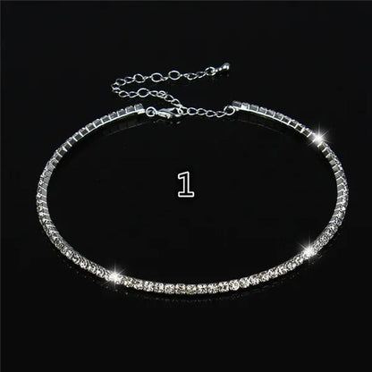 Best Valentine'S Day Gift! Hot Sale New Women Rhinestone Collar Necklace Choker