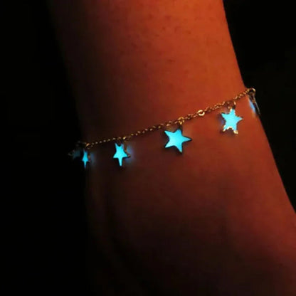 Fashion Anklets for Women Little Star Heart Flower Glow in the Dark Ankle Bracel