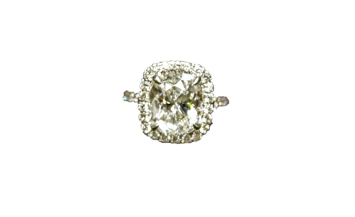 GIA CUSHION SHAPE DIAMOND J COLOR SI2 CLARITY GRADE DIAMOND ENGAGEMENT RING