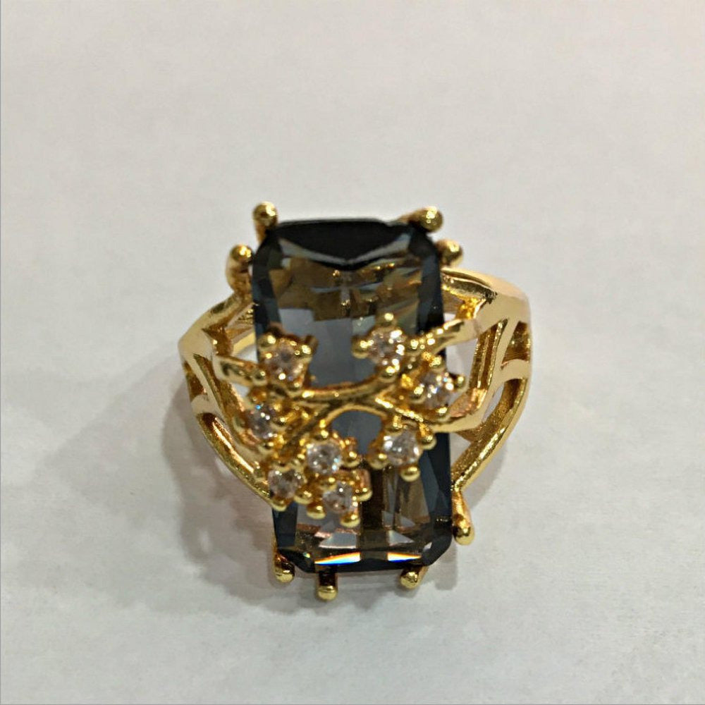 Women'S Dark Blue Diamond Cool Ring