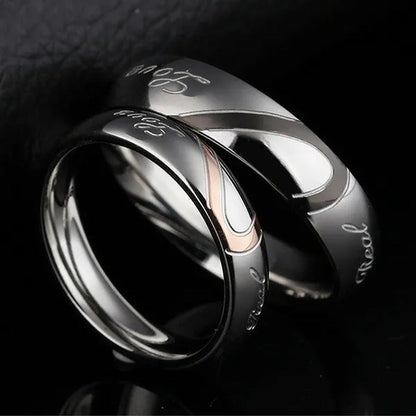 Stainless Steel Couple Ring Jewelry Wedding Rings Men Women Ring Sets Romantic H